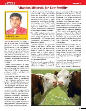 Vitamins & Minerals for Cow Fertility