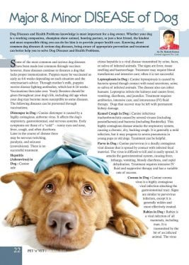 Major & Minor Diseases of Dog