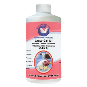 Grow – Cal D3 – A Powerful Calcium Tonic With Vitamins, Zinc, And Magnesium For Birds And Animals