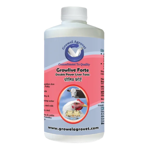 Growlive Forte – A Powerful Liver Tonic For Poultry, Cattle, Cow, Horse, Goat, Sheep, Pig, Pigeons, Pet Birds and Aqua