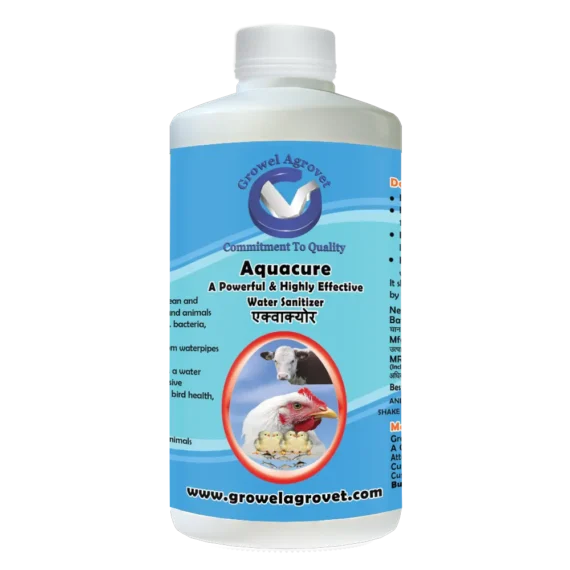 Aquacure water sanitiser and acidifiers for aquaculture, animal, and poultry