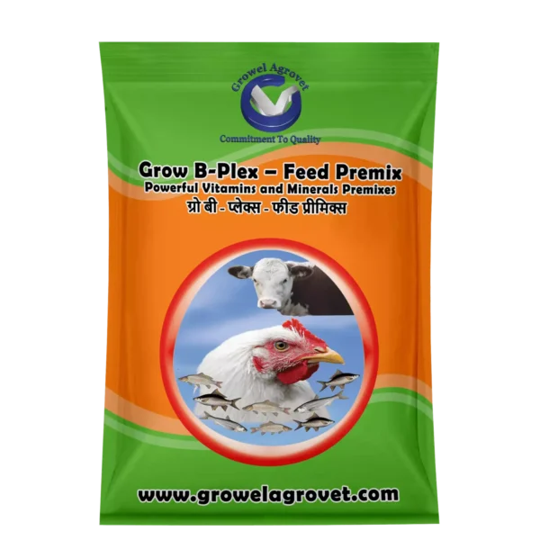 Grow B-Plex – Feed Premix: Vitamins and Minerals Feed Premixes with 19 Compositions for Aquacultures, Animals and Birds.