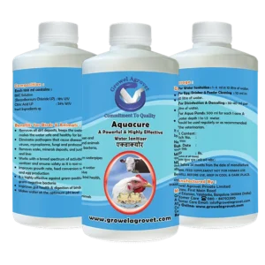 Aquacure - Powerful and Highly Effective Water Sanitizer and Acidifier for Aquaculture,Poultry, Cattle, Horses, Pigs, Goats, Sheep, Birds, and Pigeons